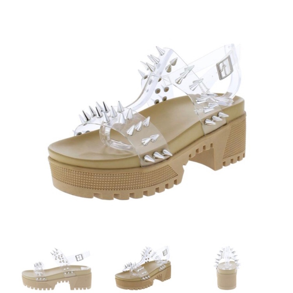 Spiked Annihilator Clear Sandals 🧨❤️